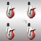Service Caster 5 Inch 316SS Red Poly Swivel 1-7/8 Inch Expanding Stem Caster Set Lock Brake SCC-SS316TTLEX20S514-PPUB-RED-178-4 - alternate 4
